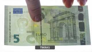 Eurų banknotai Tikras ar padirbtas [upl. by Haldes]