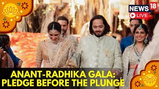 Anant Radhika Pre Wedding  Families And Guests Celebrate Couples Hastakshar Ceremony  N18L [upl. by Siubhan]