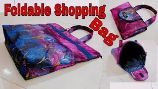 DIY Foldable Shopping Bag Vegetables Bag Tutorial By Anamika Mishra [upl. by Akemot]