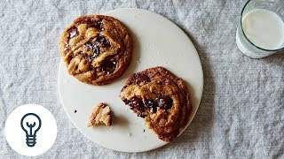 Ovenlys Secretly Vegan Salted Chocolate Chip Cookies  Genius Recipes [upl. by Quickman932]