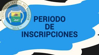 Periodo de inscripciones UCE 2024 [upl. by Sally177]