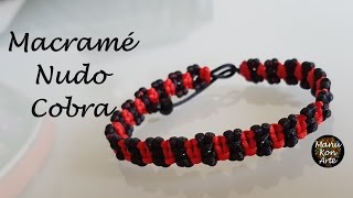 DIY Tutorial Macramé Nudo CobraCobra Knot [upl. by Liryc]