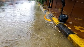 Draining Massive Flooded Culvert Drain By Unclogging Drains After A Heavy Rain [upl. by Colbert385]