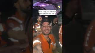 Palestinian rescue workers sing in celebration after rescuing a girl from the rubble [upl. by Bonney]