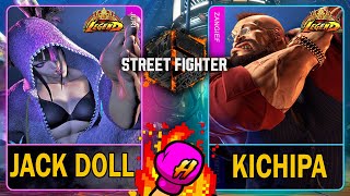 SF6 Jack Doll JURI VS Kichipa ZANGIEF🥊Street Fighter 6🥊スト6🥊4K 60ᶠᵖˢ [upl. by Rma438]