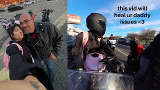 going on a motorcycle ride with my dad for the first time [upl. by Nelleoj]