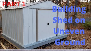 Building Shed on Uneven Ground  Part 1 [upl. by Nealey]