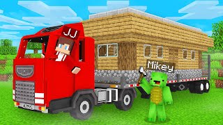 JJ and Mikey Build SECRET BASE Inside TRUCK in Minecraft  Maizen [upl. by Alber]