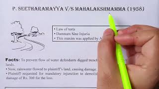 P SEETHARAMAYYA VS MAHALAKSHMAMMA 1958  LAW OF TORTS  LAW EXPLORER [upl. by Initirb]