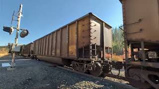 Coalcarrying Train gives so much fun to watch pass by Chestnut Montana ByebyeTrain [upl. by Herodias]