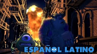 Monsters Inc 2001  Harryhousens unused explosion scene restored Español Latino [upl. by Haym]