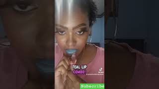 Dark Teal and Light Teal Lip Combo  The Hottest Lip Trend darkteal teal lips lightteal lips [upl. by Eldnek850]