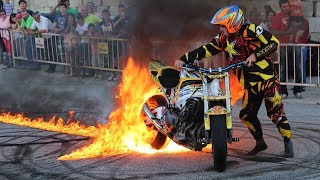 Paulo Martinho  Moto Freestyle  Quemando Rueda Burnout   Tire 1000 degree   BOTICAS [upl. by Harlamert]