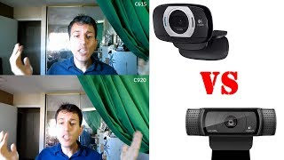 Logitech C615 VS C920 Side by Side Comparison [upl. by Saduj342]