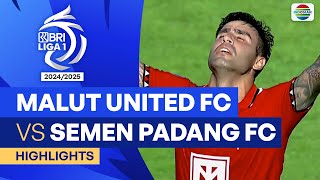 Malut United FC VS Semen Padang FC  Highlights BRI Liga 1 202425 [upl. by Amathiste]