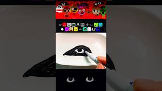 I drew BLACK EYE from Sprunki Incredibox with a pen on the water [upl. by Arytal]