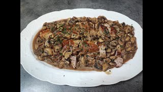 filet mignon de porc au four sauce forestière avec de délicieux champignons [upl. by Owain121]