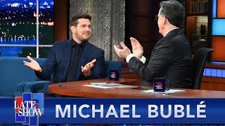 Michael Bublé Sings With Stephen Colbert On A Classic Sea Shanty quotBarretts Privateersquot [upl. by Siuoleoj]