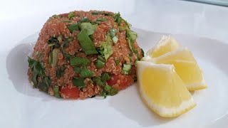 Glutensiz Kısır Tarifi  GlutenFree Turkish Quinoa Salad [upl. by Ariad]