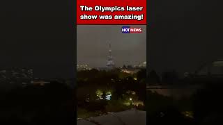 Olympics 2024  Eiffel Tower light display in Paris on opening ceremony day [upl. by Kester615]