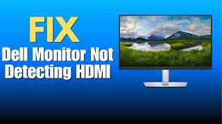 Dell Monitor Not Detecting HDMINo HDMI Signal From Your Device [upl. by Kopple598]