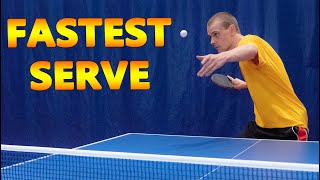 Worlds Fastest Table Tennis Serve [upl. by Warfeld372]