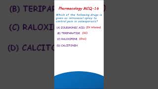 Osteoporosis  Pharmacology MCQ16 [upl. by Treharne]