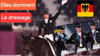 Dressage les allemandes dominent individuellement et par équipes La France deçoit JO Paris 2024 [upl. by Iteerp]