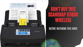 ScanSnap iX1600 Wireless or USB HighSpeed Cloud Enabled Document Photo amp Receipt Scanner [upl. by Dolley249]