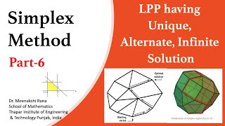 Simplex Method Part 6 LPP having Unique Alternate and Infinite Optimal Solutions [upl. by Ed]