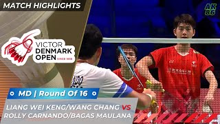 R16  Liang Wei KengWang Chang vs Leo Rolly CarnandoBagas Maulana  Denmark Open 2024 [upl. by Wildee337]