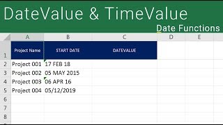 DATEVALUE AND TIMEVALUE [upl. by Mast]