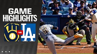 Brewers vs Dodgers Game Highlights 7624  MLB Highlights [upl. by Hedvah]