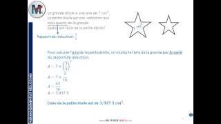 Exercice Agrandissement et réduction Calcul daire [upl. by Laurianne]