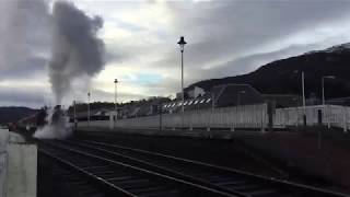 Strathspey Railway 060 steam Santa Express at Aviemore Scotland [upl. by Eenej184]