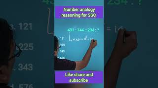 Number Analogy Reasoning  SSC CGL  SSC CHSL  SSC CPO  SSC MTS  SSC GD  RRB NTPC [upl. by Erdied965]