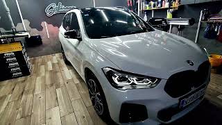 BMW X1  Paint Protection Film  Gloss black wrap  Stikerana Studio Sarajevo [upl. by Nickie]