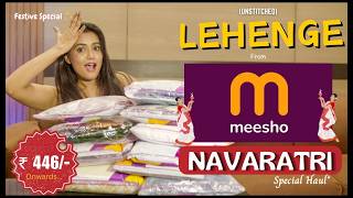 Meesho NAVRATRI special LEHNGA haul😍  All new collection  honest review  gimaashi [upl. by Weismann]