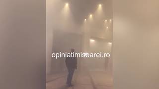 Incendiu la mall in Timisoara [upl. by Nauhs]