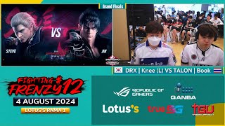 DRX  Knee DragunovSteve Vs TALON  Book Jin ➤ Fighting Frenzy 12  Tekken 8  Grand Finals [upl. by Lasiaf]