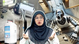 Robot Korea Terjun Tangga Sebab Stress [upl. by Eenaej607]