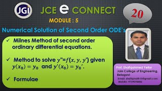 20  Milnes Method of second order ODEs Method to solve 𝑦′′𝑓𝑥 𝑦 𝑦′  By Shafiqahmed [upl. by Eerrahs920]