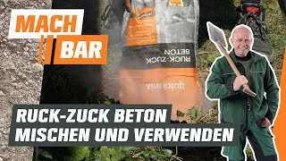 RuckZuckBeton mischen und verwenden  OBI [upl. by Ecirbaf]