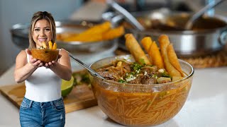 Caldillo De Fideos Con Carne Molida y Verduras Receta Muy Rica [upl. by Boeschen598]