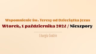 Nieszpory  1 października 2024 [upl. by Linnie99]