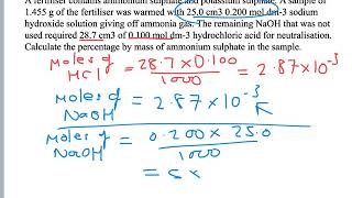 Back Titration Calculations from wwwChemistryTuitionNet [upl. by Yssim301]