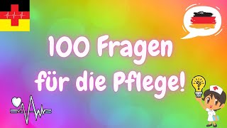 Verbessere dein Deutsch mit 100 Fragen Pflege gesichert 🏥💬 [upl. by Yuille]