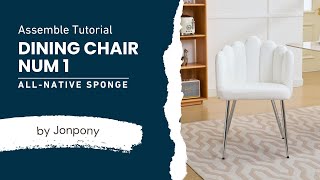 Assemble Tutorial Dining Chairs Set of 2 with Allnative Sponge Num 1  Jonpony [upl. by Artamas]