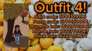 Fall Bloxburg Outfit codes with Brunette Blonde and Black hair [upl. by Notslah957]