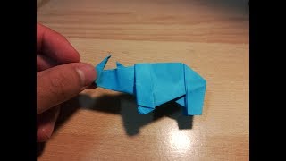 How to make a rhino ‖ Easy origami tutorial ‖ Animals [upl. by Legnalos]